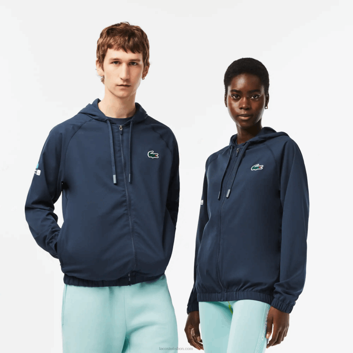 homens Lacoste kxe azul jaqueta esporte miami edição aberta 08D0395