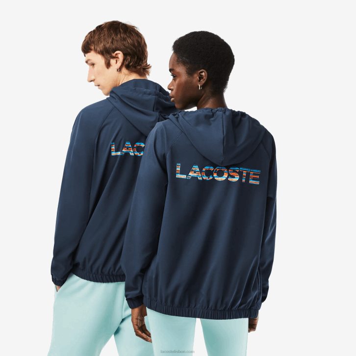 homens Lacoste kxe azul jaqueta esporte miami edição aberta 08D0395