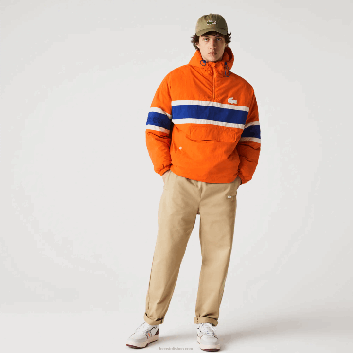 homens Lacoste laranja azul bege 0d8 jaqueta pulôver acolchoada l!ve 08D01300