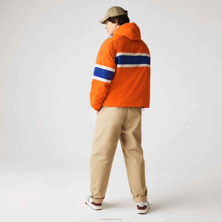 homens Lacoste laranja azul bege 0d8 jaqueta pulôver acolchoada l!ve 08D01300