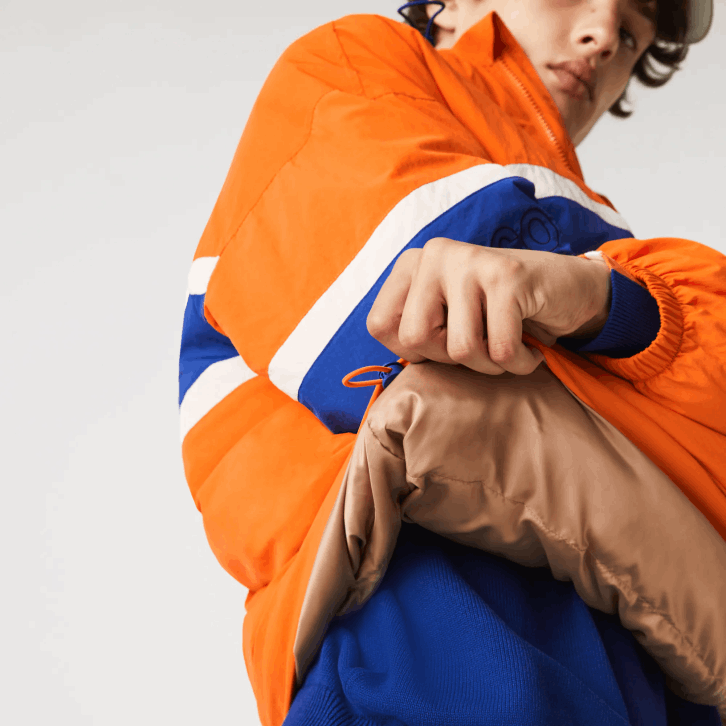 homens Lacoste laranja azul bege 0d8 jaqueta pulôver acolchoada l!ve 08D01300