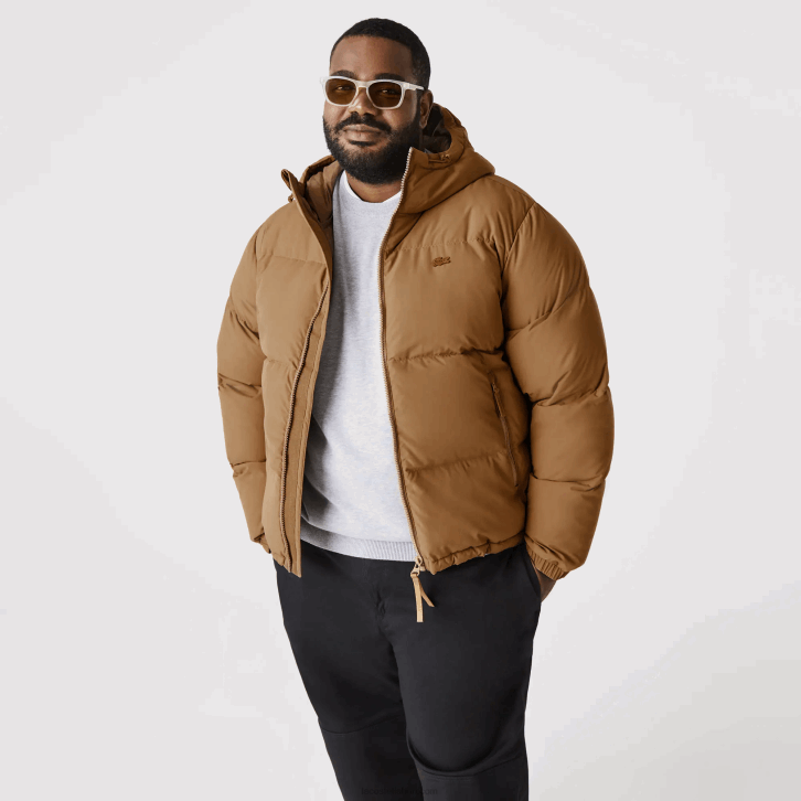 homens Lacoste marrom z0w jaqueta acolchoada repelente de água 08D01231