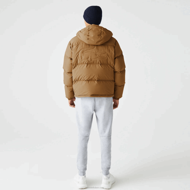 homens Lacoste marrom z0w jaqueta acolchoada repelente de água 08D01231
