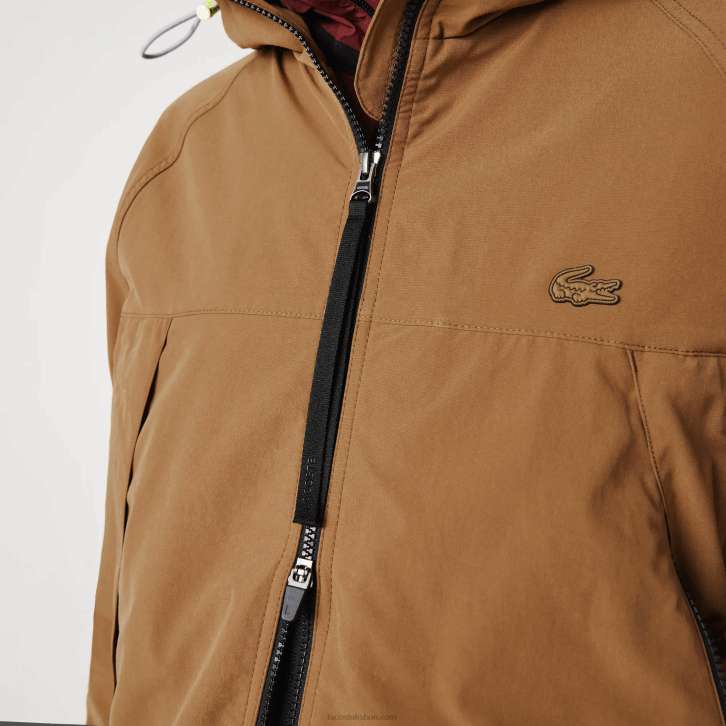 homens Lacoste marrom z0w jaqueta de sarja de marca 08D01293