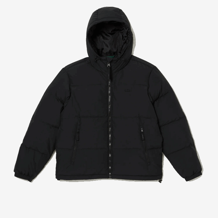 homens Lacoste preto 031 jaqueta acolchoada repelente de água 08D01210