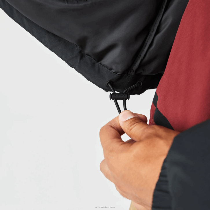 homens Lacoste preto 031 jaqueta acolchoada repelente de água 08D01210