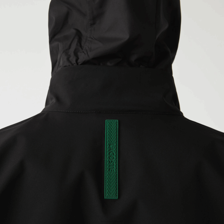 homens Lacoste preto 031 jaqueta curta com zíper resistente à água 08D01314