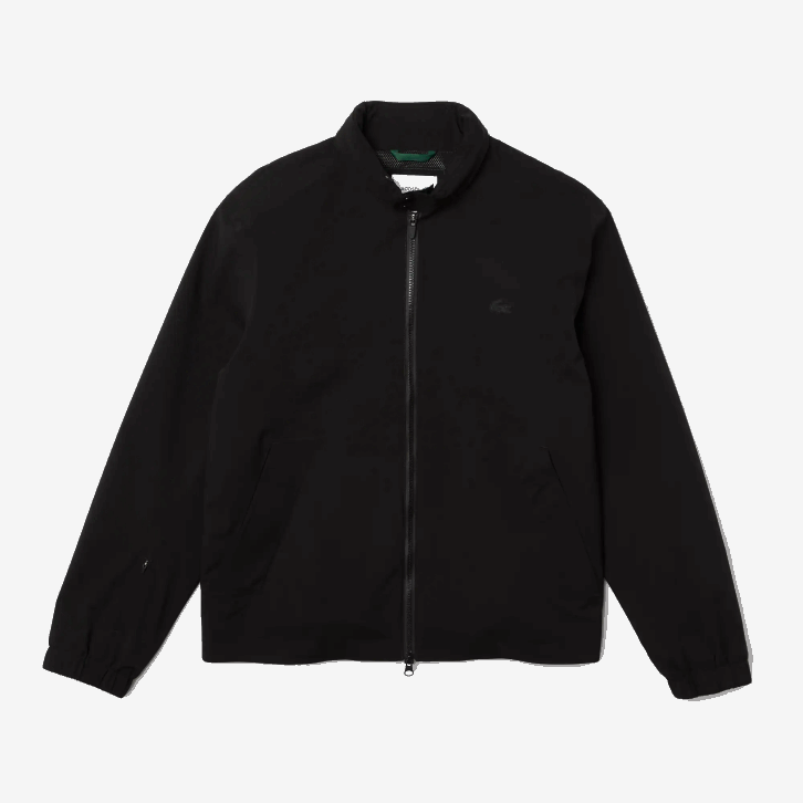 homens Lacoste preto 031 jaqueta curta com zíper resistente à água 08D01314