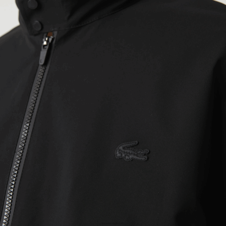 homens Lacoste preto 031 jaqueta curta com zíper resistente à água 08D01314