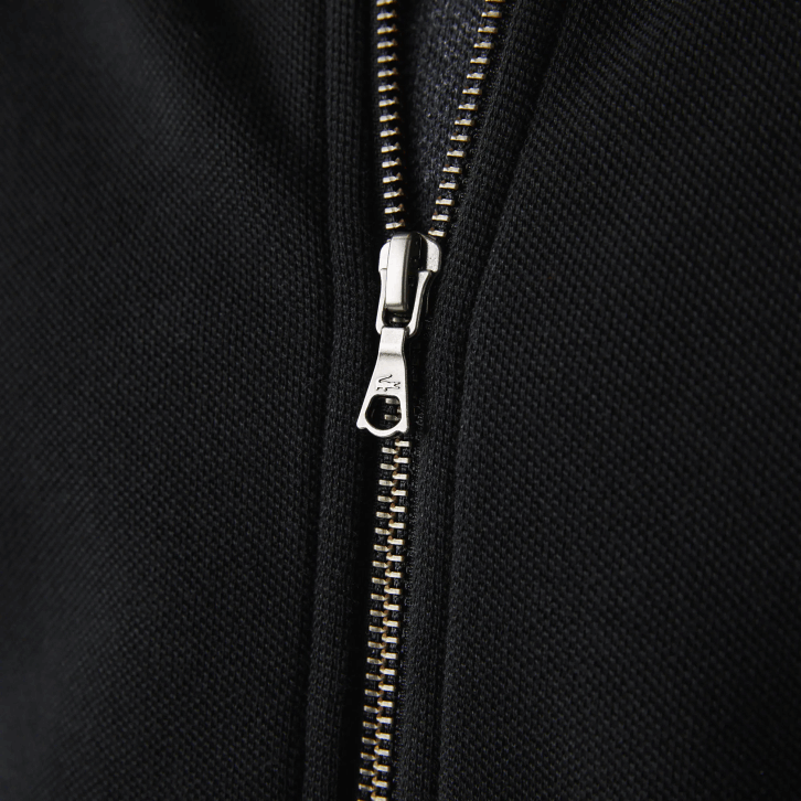 homens Lacoste preto 031 jaqueta de lã piquê com gola alta com zíper 08D01034