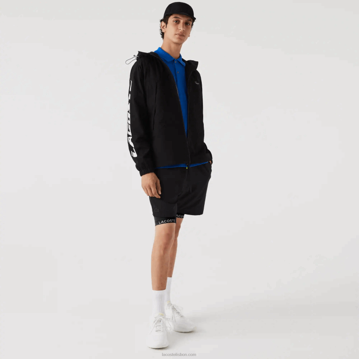 homens Lacoste preto 031 jaqueta de sarja de marca 08D01292