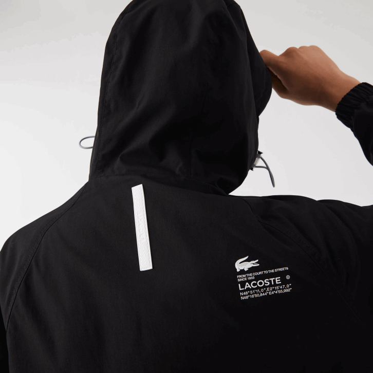 homens Lacoste preto 031 jaqueta de sarja de marca 08D01292
