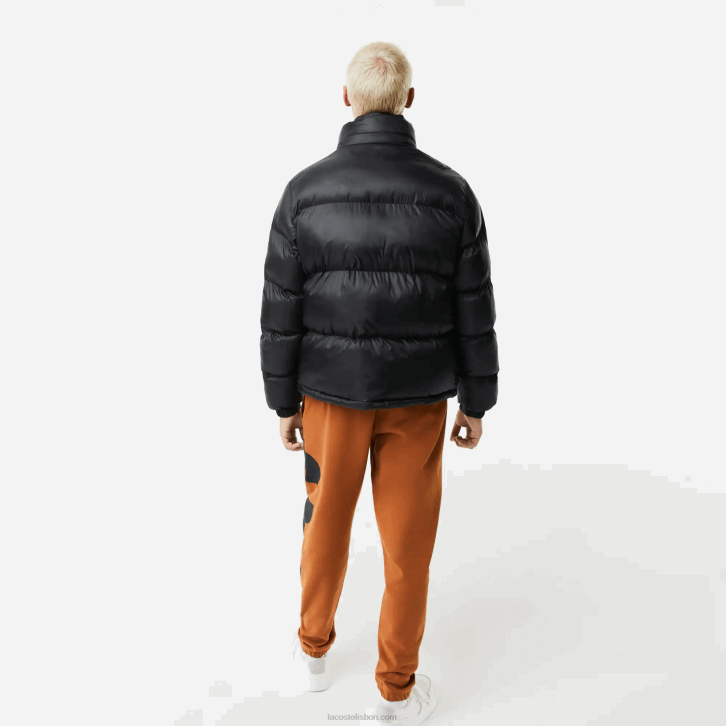 homens Lacoste preto c31 jaqueta repelente de água de marca grande 08D01234