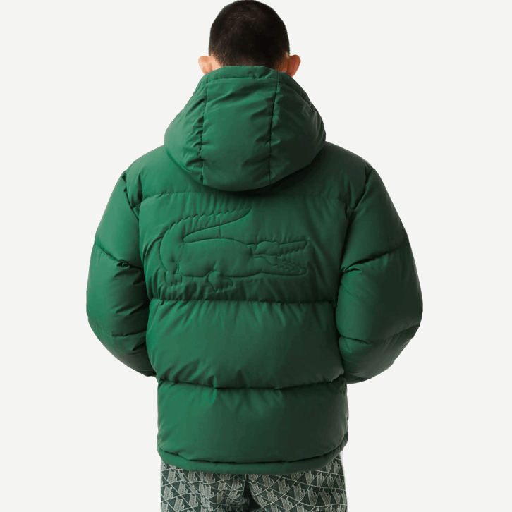 homens Lacoste verde 132 jaqueta acolchoada repelente de água 08D01211