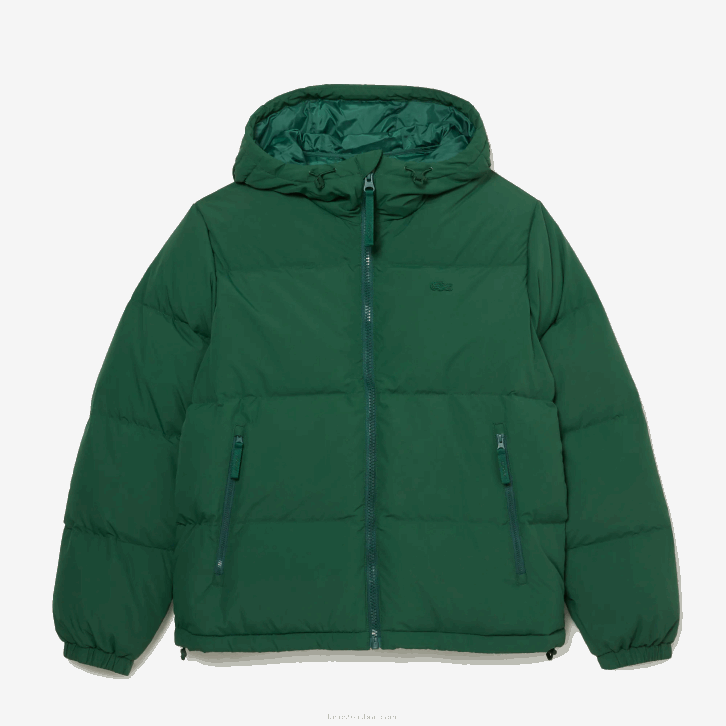 homens Lacoste verde 132 jaqueta acolchoada repelente de água 08D01211