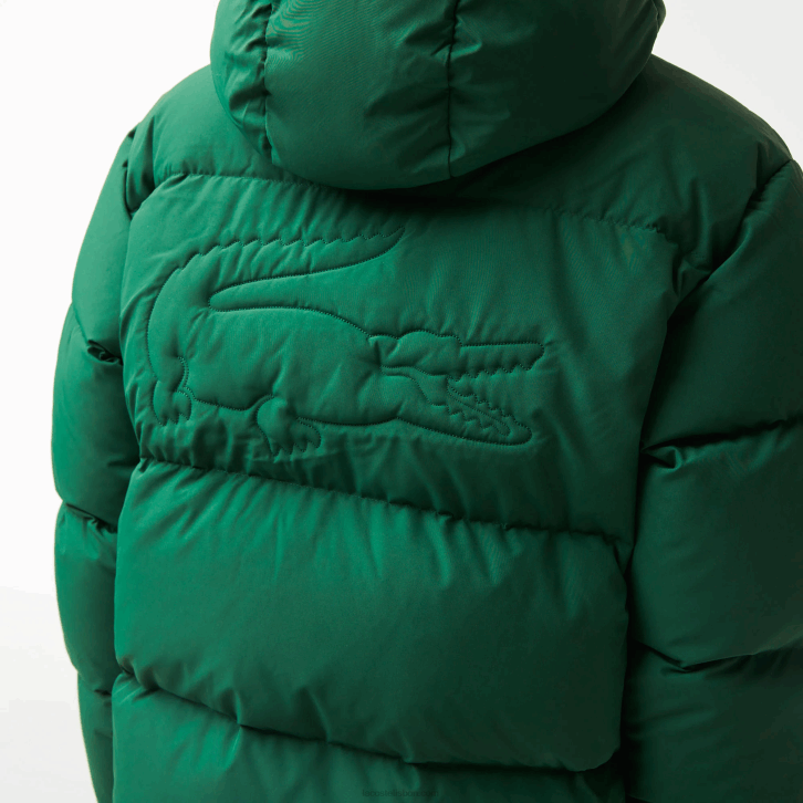 homens Lacoste verde 132 jaqueta acolchoada repelente de água 08D01211