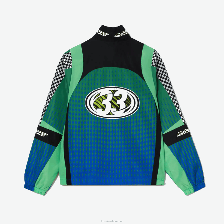 homens Lacoste verde azul chy jaqueta ombre com estampa xadrez 08D0392