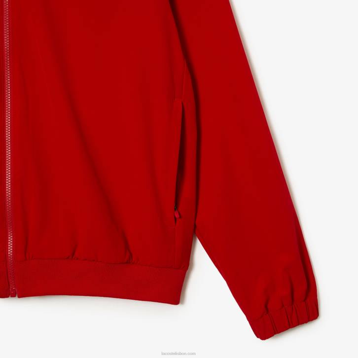 homens Lacoste vermelho roxo trf jaqueta esporte x novak djokovic 08D01266