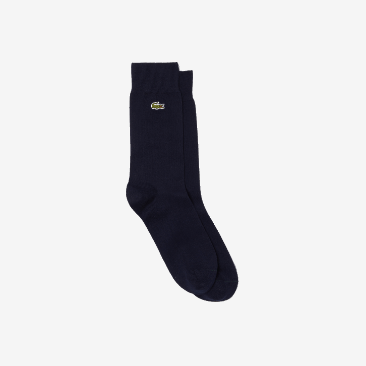 homens Lacoste azul marinho 166 meias de corte alto de mistura de algodão 08D01657