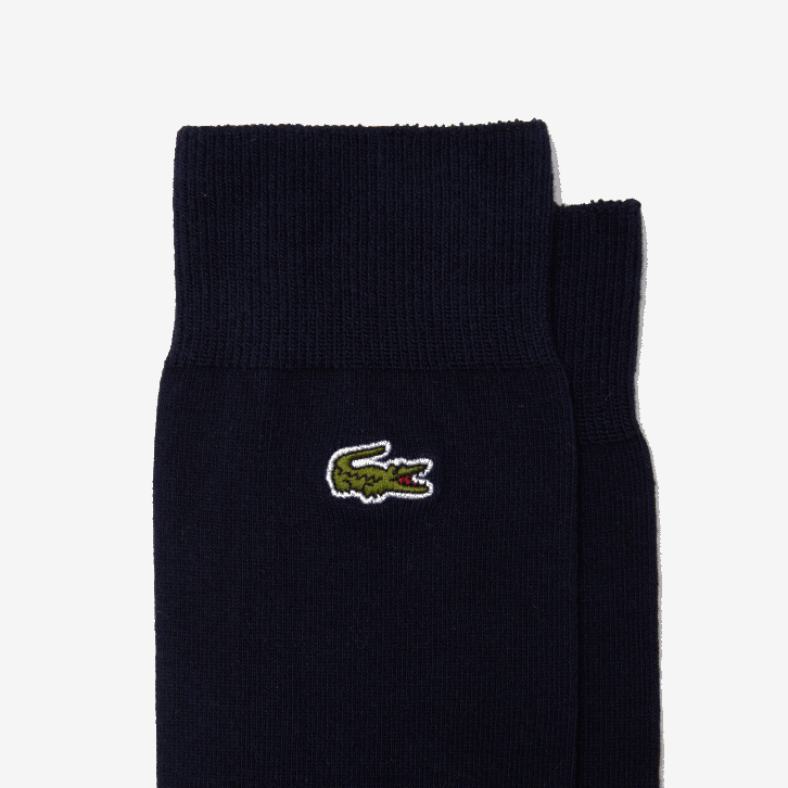 homens Lacoste azul marinho 166 meias de corte alto de mistura de algodão 08D01657
