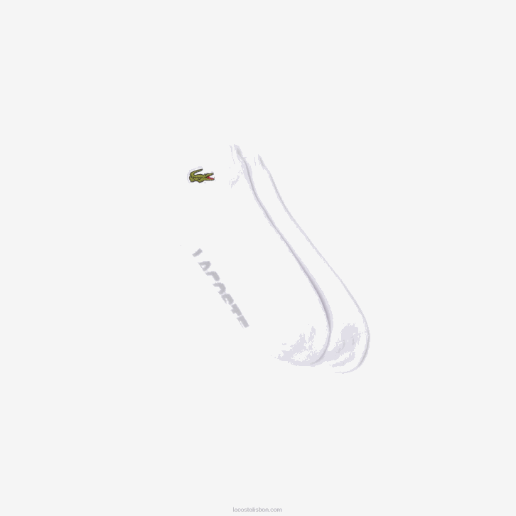 homens Lacoste lombo cinza branco g8k meias de corte baixo de algodão elástico de marca esportiva 08D01674