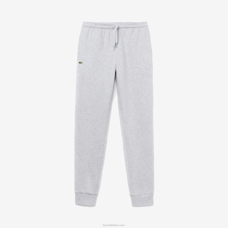 homens Lacoste chine cinza cca calça de moletom de tênis de lã esportiva 08D0964