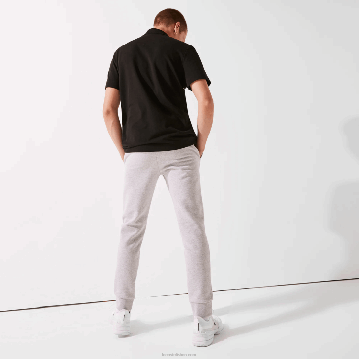 homens Lacoste chine cinza cca calça esportiva de tênis de lã de algodão 08D01204