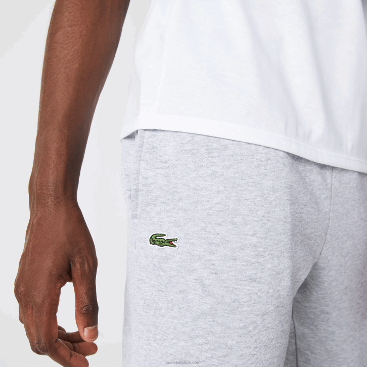 homens Lacoste chine cinza cca calça esportiva de tênis de lã de algodão 08D01204