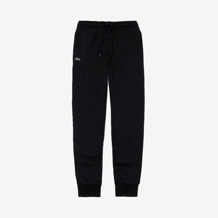 homens Lacoste preto 031 calça de moletom de tênis de lã esportiva 08D0958