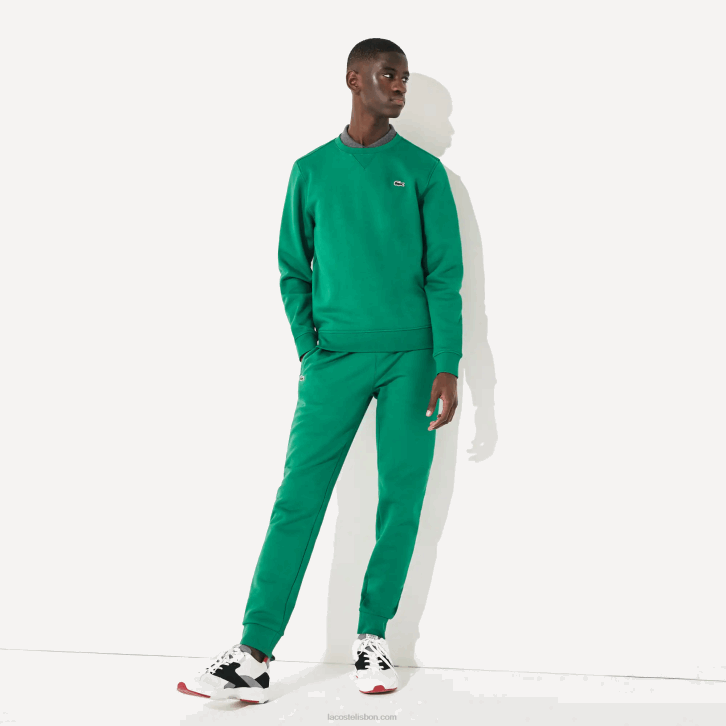 homens Lacoste verde s6w calça de moletom de tênis de lã esportiva 08D0959