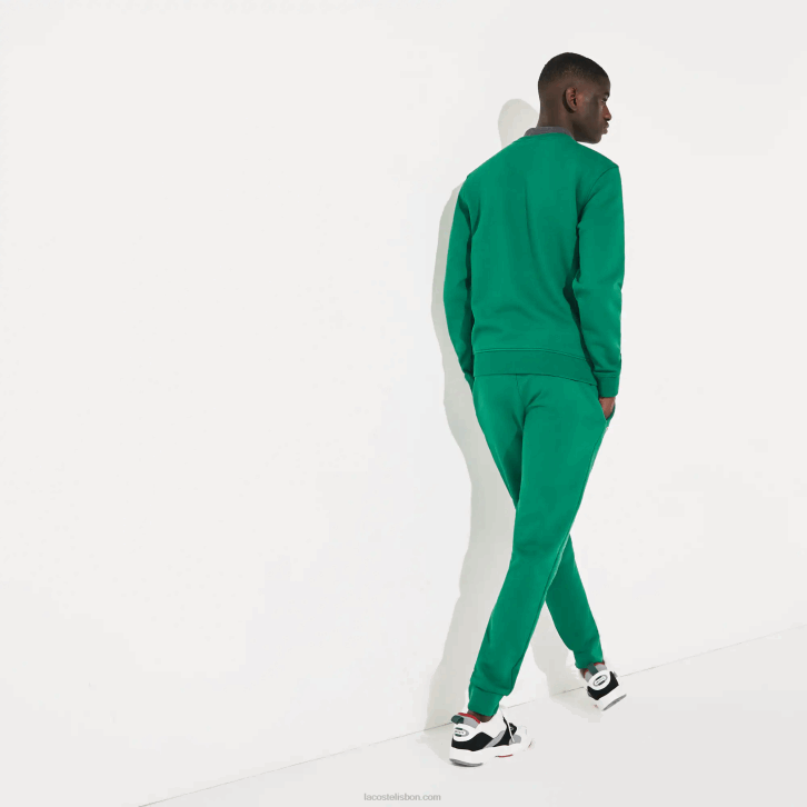 homens Lacoste verde s6w calça de moletom de tênis de lã esportiva 08D0959