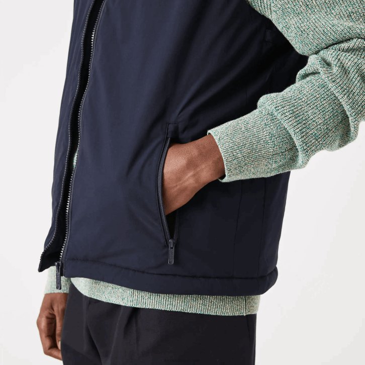 homens Lacoste bege branco a8m trincheira de verificação 3 em 1 Heritage 08D01290