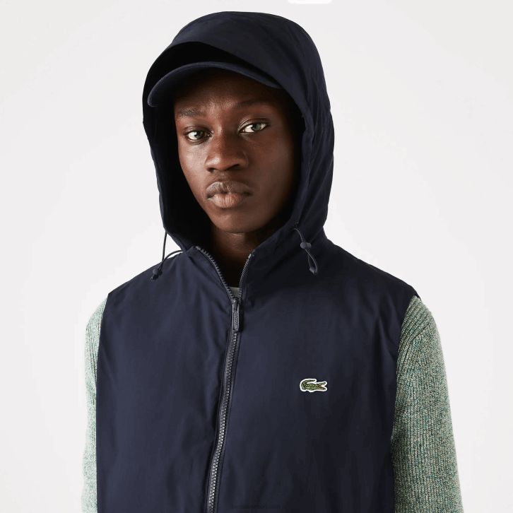 homens Lacoste bege branco a8m trincheira de verificação 3 em 1 Heritage 08D01290