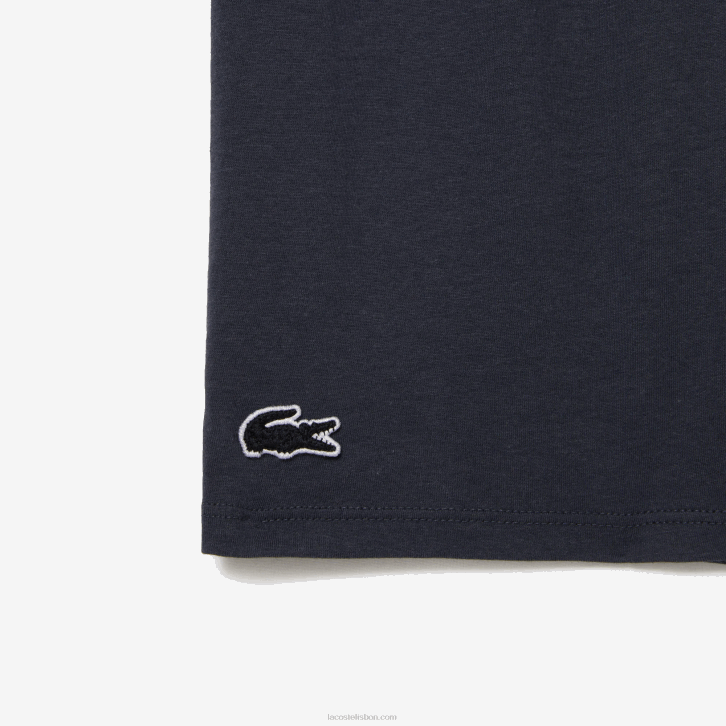 homens Lacoste azul caqui verde cinza escuro 8z0 conjunto de pijama curto de veludo logo 08D01622