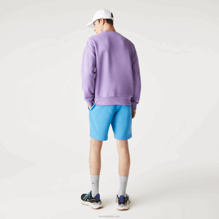 homens Lacoste azul 4x shorts de lã de algodão escovado orgânico 08D01370