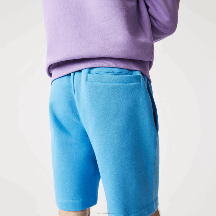 homens Lacoste azul 4x shorts de lã de algodão escovado orgânico 08D01370