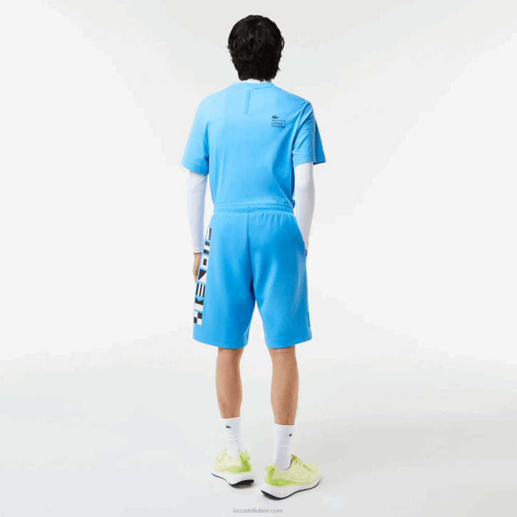 homens Lacoste azul 4x shorts estampados refletivos 08D01356