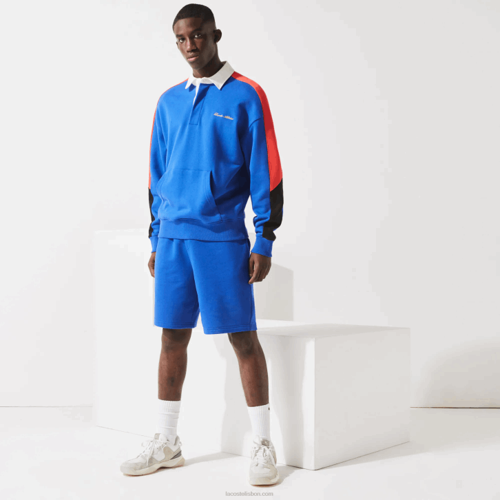 homens Lacoste azul hjm shorts de lã de tênis esportivo 08D01339