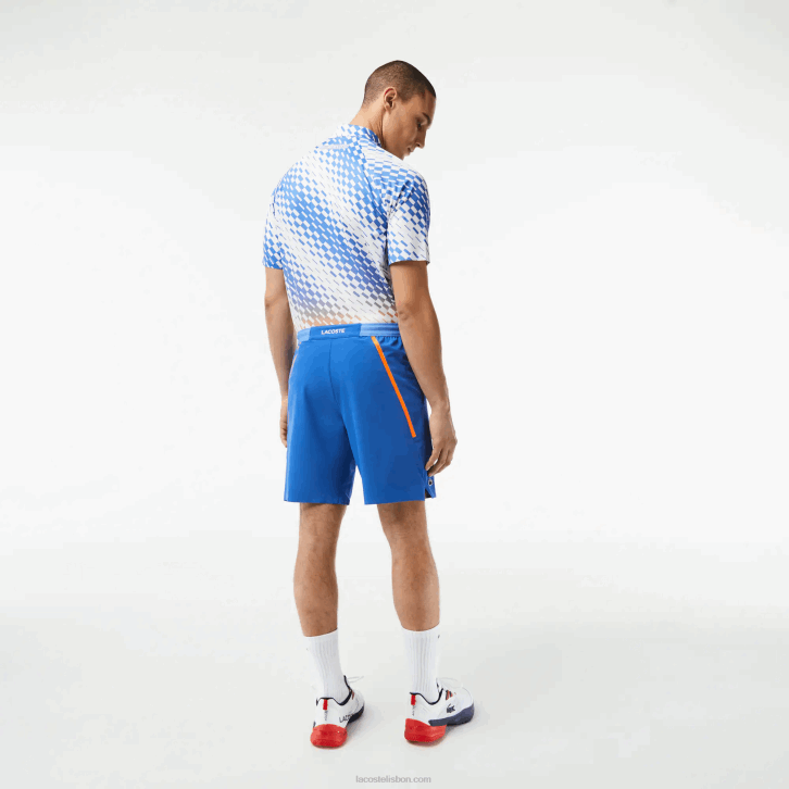 homens Lacoste azul kxb bermuda tênis x novak djokovic 08D0409