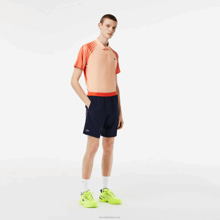 homens Lacoste azul marinho 166 bermuda tênis x novak djokovic 08D0408