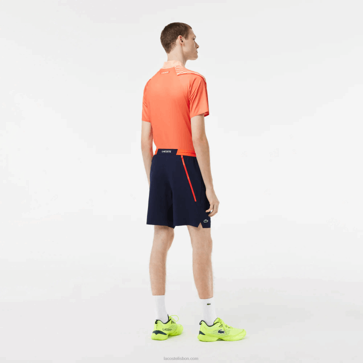 homens Lacoste azul marinho 166 bermuda tênis x novak djokovic 08D0408