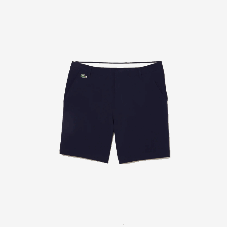 homens Lacoste azul marinho 166 calções de golfe elásticos leves desportivos 08D0443
