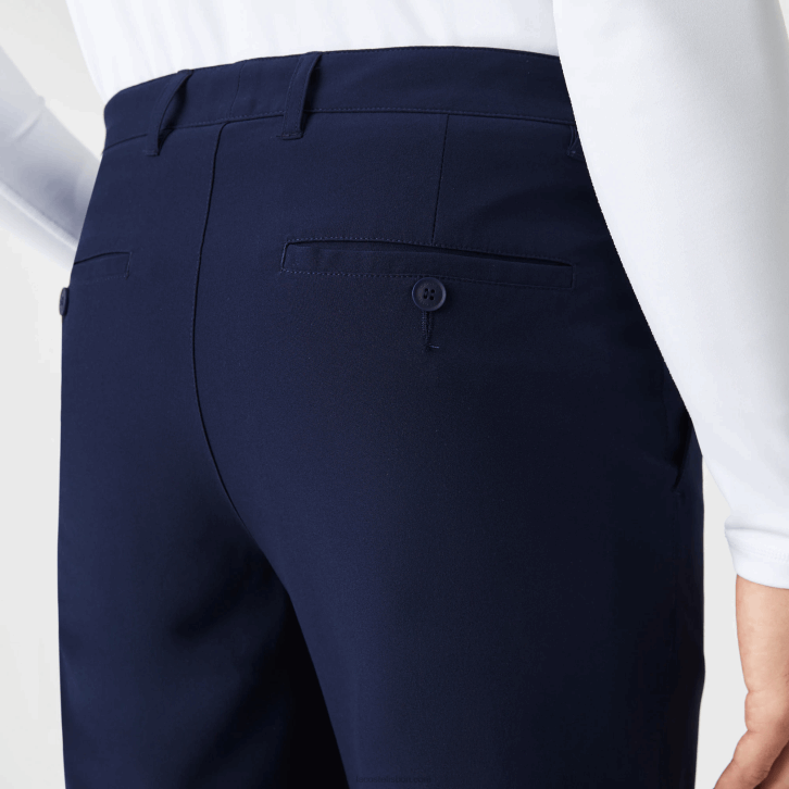 homens Lacoste azul marinho 166 calções de golfe elásticos leves desportivos 08D0443