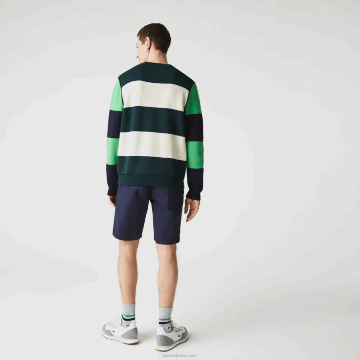 homens Lacoste azul marinho 166 shorts de gabardine elásticos slim fit 08D0554