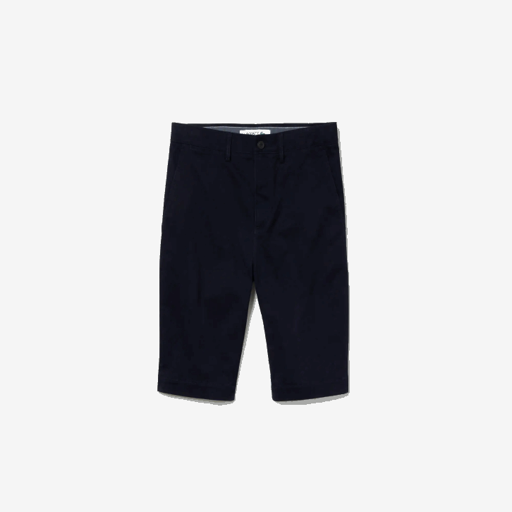 homens Lacoste azul marinho 166 shorts de gabardine elásticos slim fit 08D0554