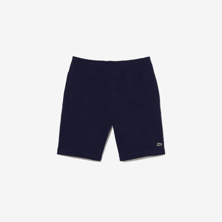 homens Lacoste azul marinho 166 shorts de lã de algodão escovado orgânico 08D0417