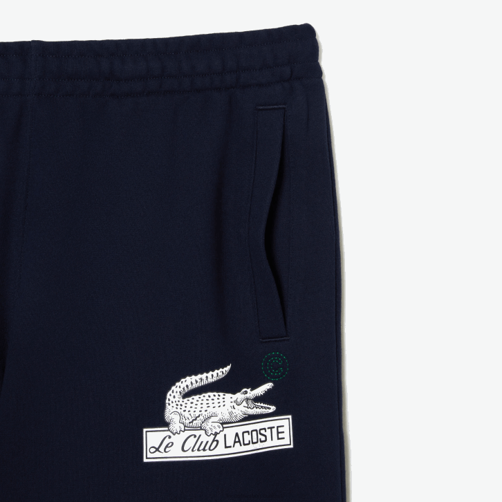homens Lacoste azul marinho 166 shorts de lã de algodão orgânico não escovado 08D0487