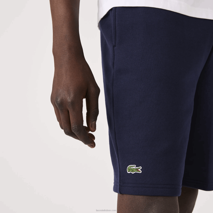 homens Lacoste azul marinho 166 shorts de lã de tênis esportivo 08D01338