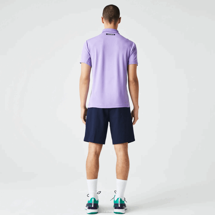homens Lacoste azul marinho 423 calções de ténis desportivos de ajuste regular sem costura 08D01331
