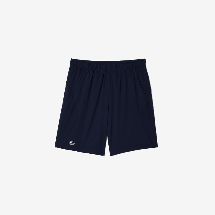 homens Lacoste azul marinho 423 calções de ténis desportivos de ajuste regular sem costura 08D01331